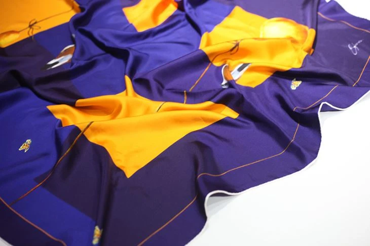 Oversize Violet Pure Silk Shawls